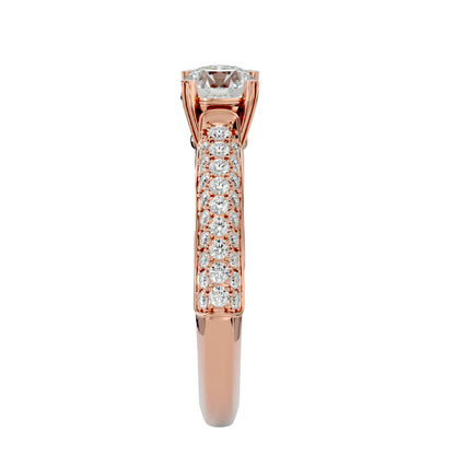 Olivia side diamond engagement ring