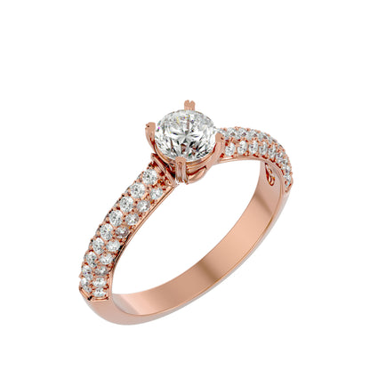 Olivia side diamond engagement ring