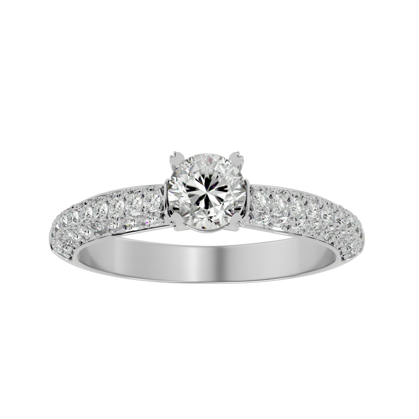 Olivia side diamond engagement ring