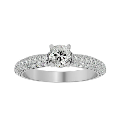 Olivia side diamond engagement ring