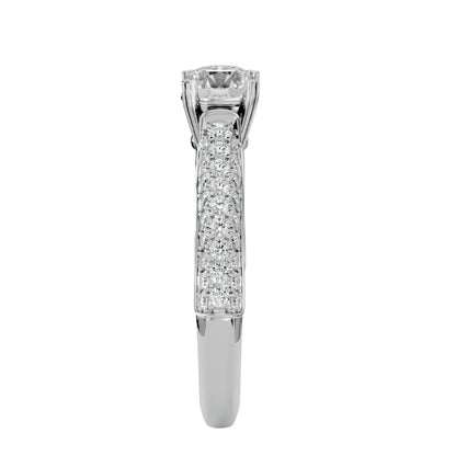 Olivia side diamond engagement ring