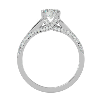 Zinnia split shank diamond engagement ring