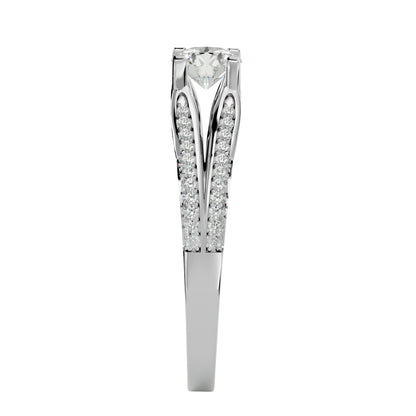 Zinnia split shank diamond engagement ring
