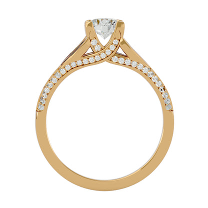 Zinnia split shank diamond engagement ring