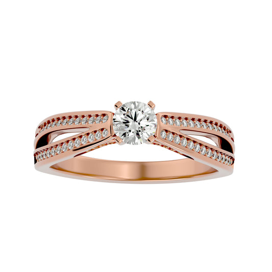 Carnation split shank diamond engagement ring