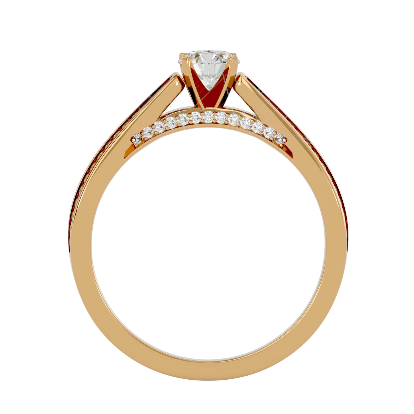 Carnation split shank diamond engagement ring