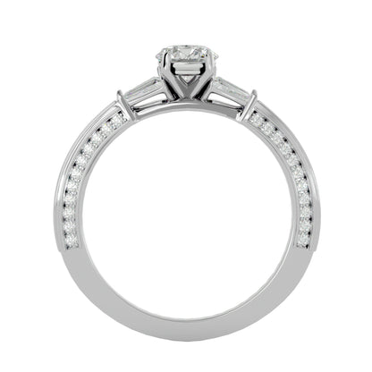 Azariah side baguette diamond engagement ring