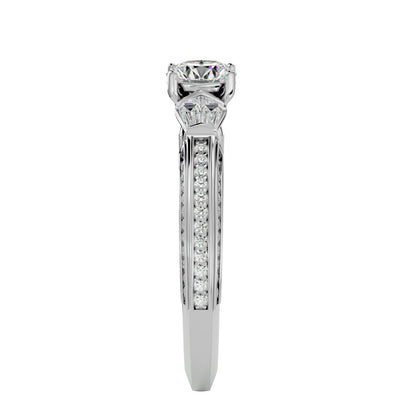 Azariah side baguette diamond engagement ring