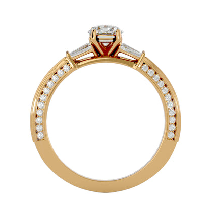 Azariah side baguette diamond engagement ring