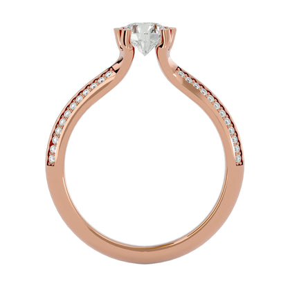Zephyr eight prong diamond engagement ring