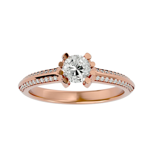Zephyr eight prong diamond engagement ring