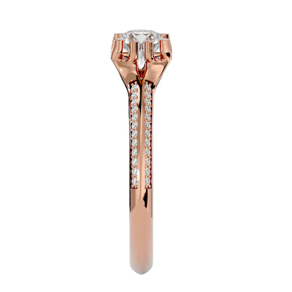 Zephyr eight prong diamond engagement ring