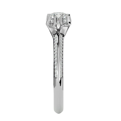 Zephyr eight prong diamond engagement ring