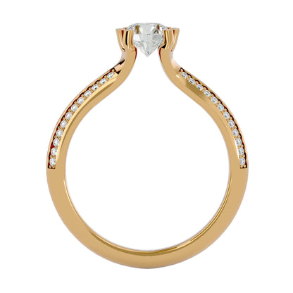 Zephyr eight prong diamond engagement ring