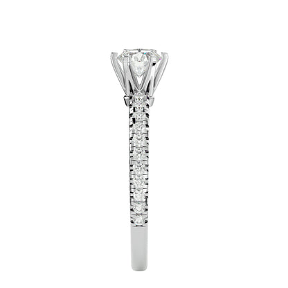Lyric six prong diamond engagement ring