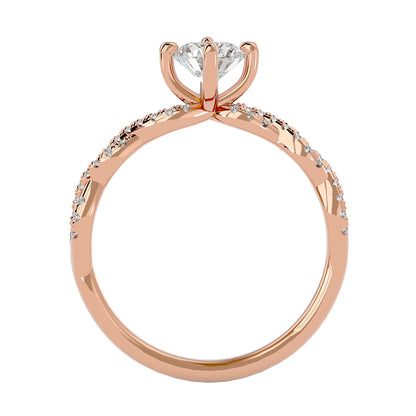 Solstice criss cross diamond engagement ring