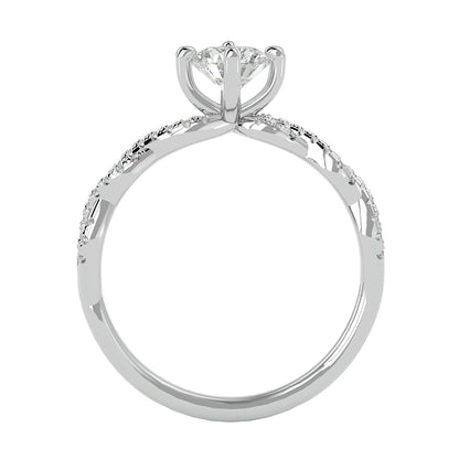 Solstice criss cross diamond engagement ring