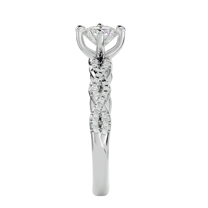 Solstice criss cross diamond engagement ring