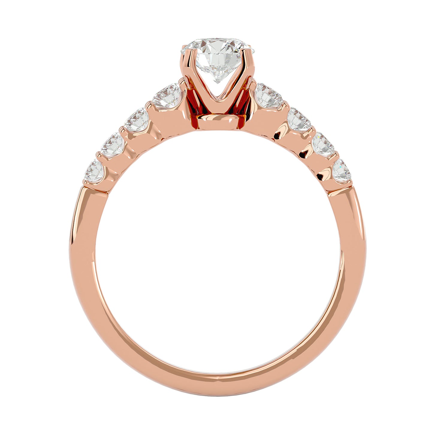 Mireille tappered shank diamond engagement ring