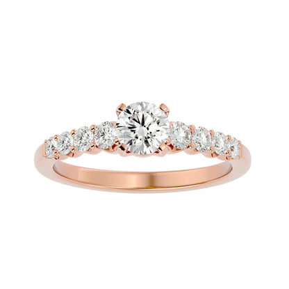Mireille tappered shank diamond engagement ring
