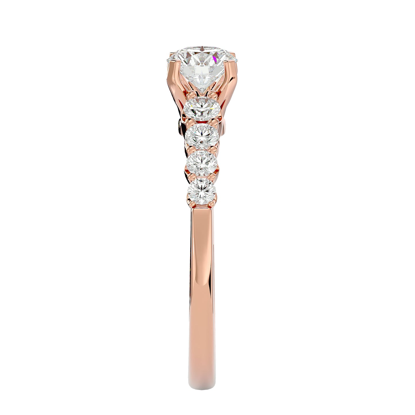 Mireille tappered shank diamond engagement ring