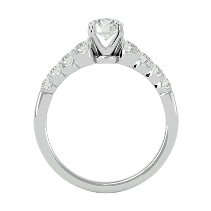 Mireille tappered shank diamond engagement ring