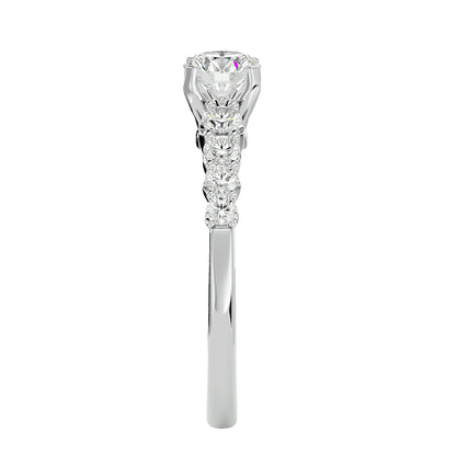 Mireille tappered shank diamond engagement ring