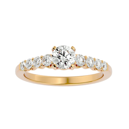 Mireille tappered shank diamond engagement ring