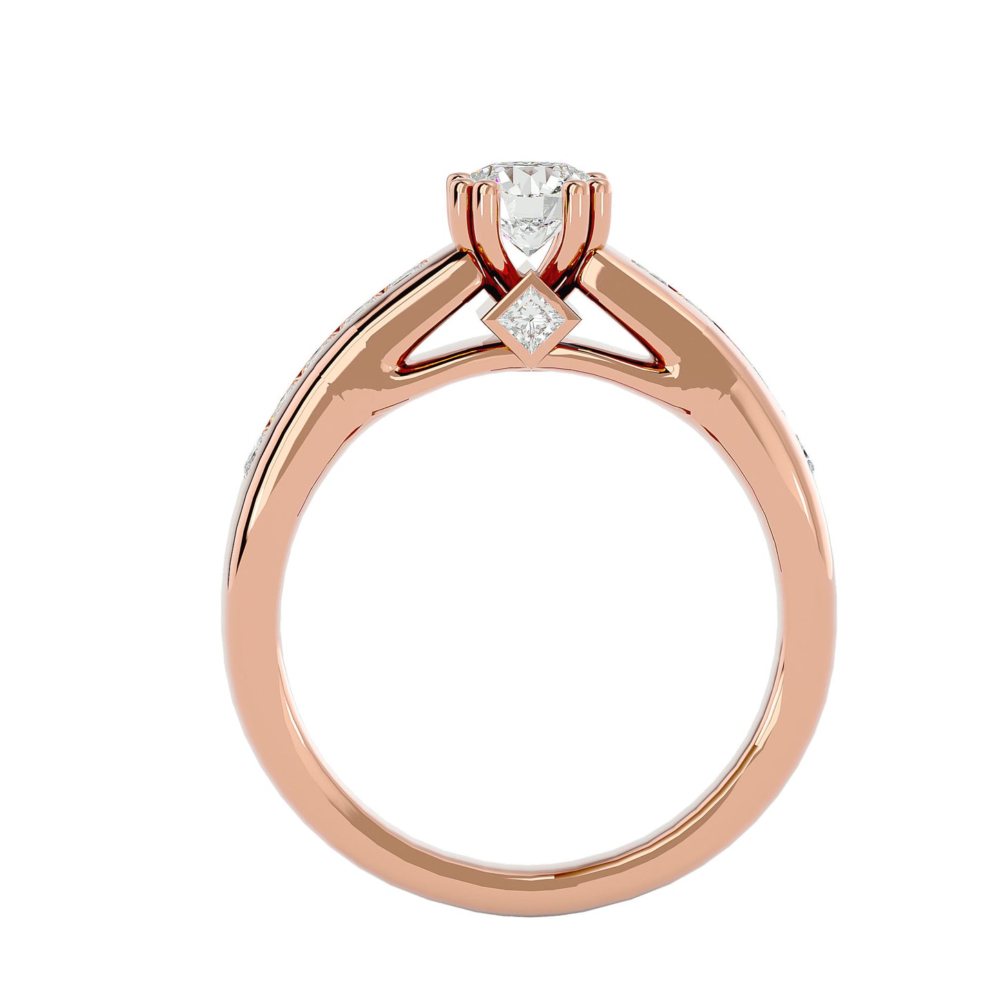 Nomvula channel setting diamond engagement ring