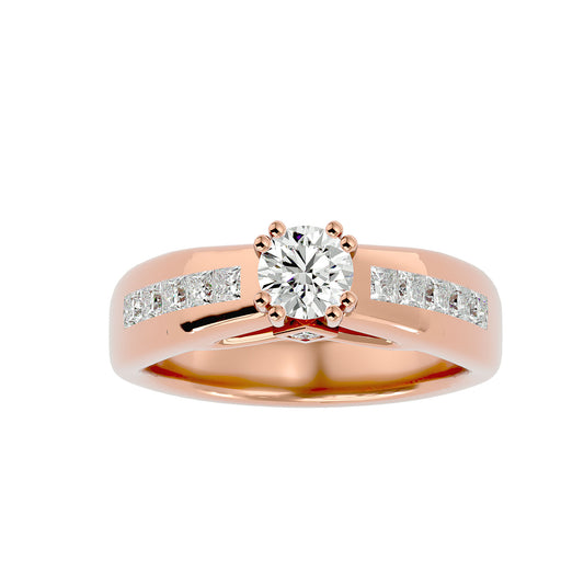 Nomvula channel setting diamond engagement ring