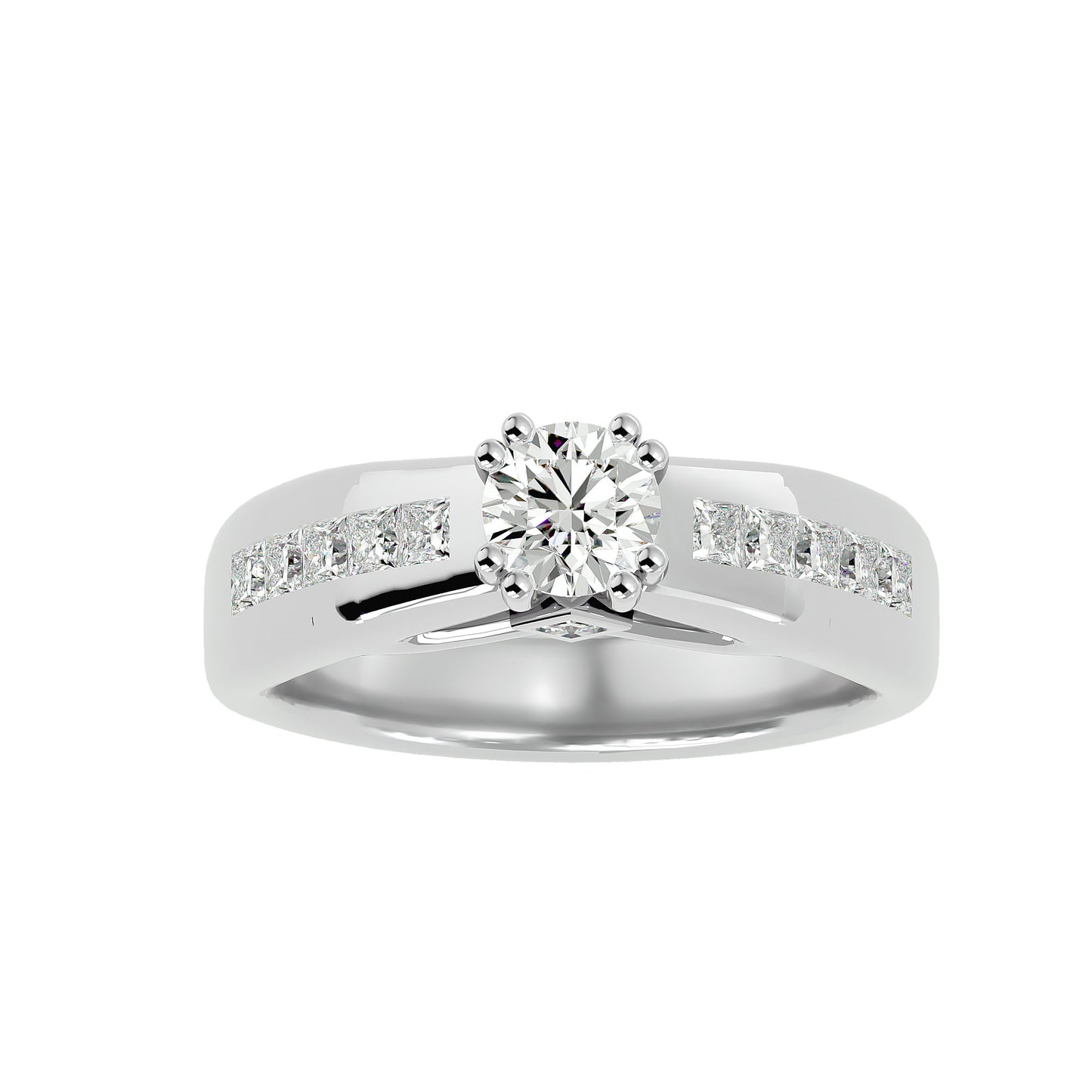 Nomvula channel setting diamond engagement ring