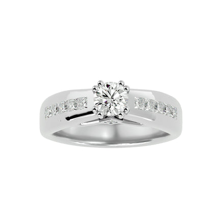 Nomvula channel setting diamond engagement ring