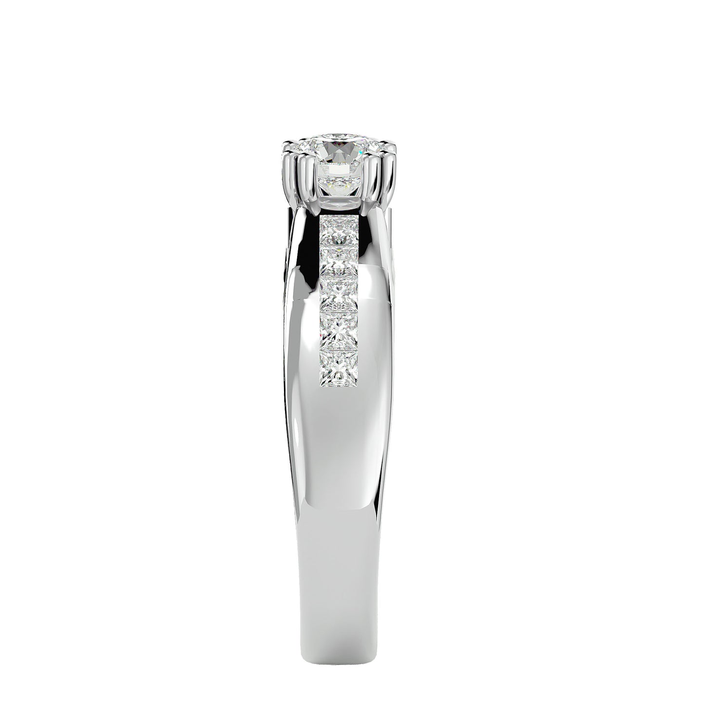 Nomvula channel setting diamond engagement ring