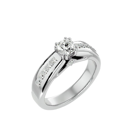 Nomvula channel setting diamond engagement ring