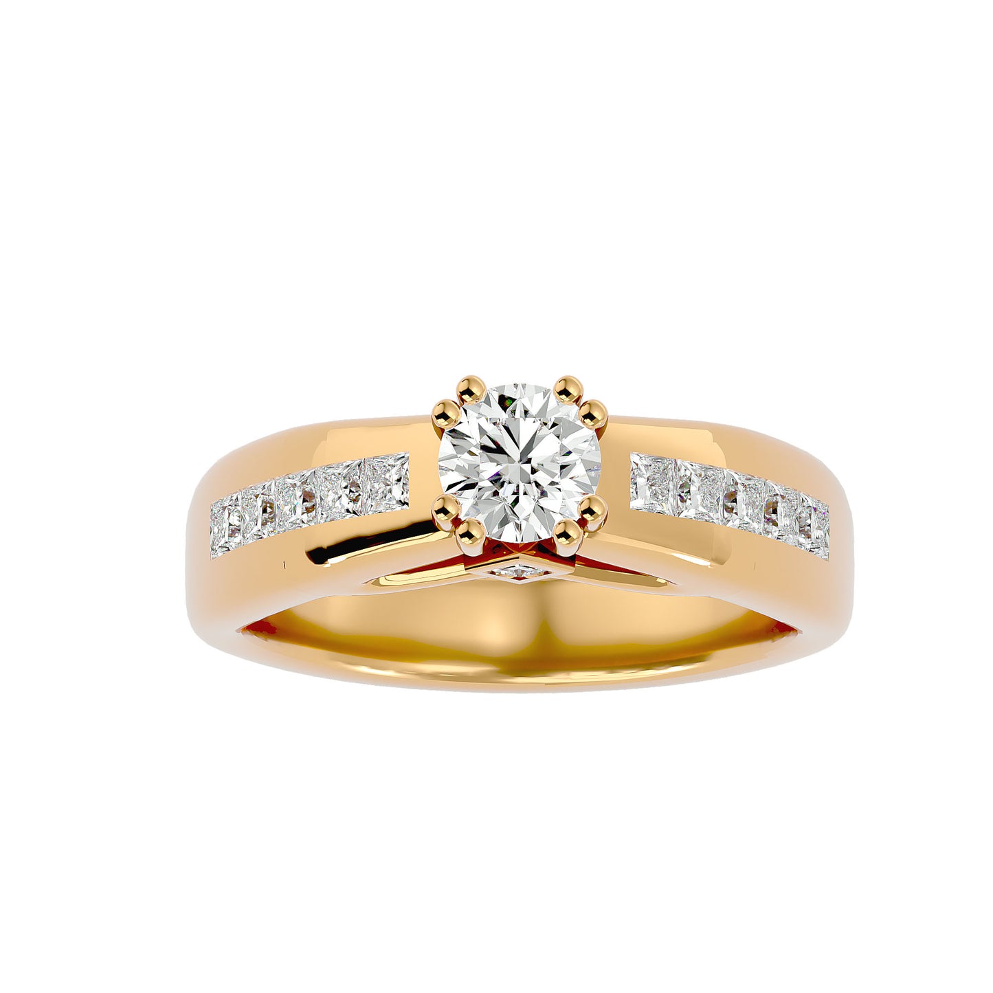 Nomvula channel setting diamond engagement ring