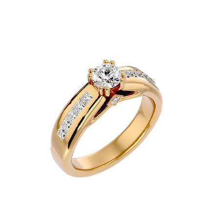 Nomvula channel setting diamond engagement ring