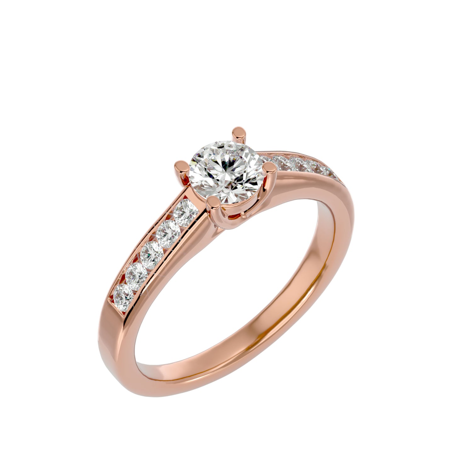 Naledi channel setting diamond engagement ring