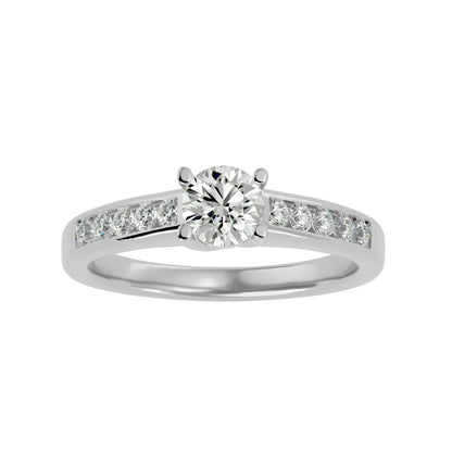 Naledi channel setting diamond engagement ring