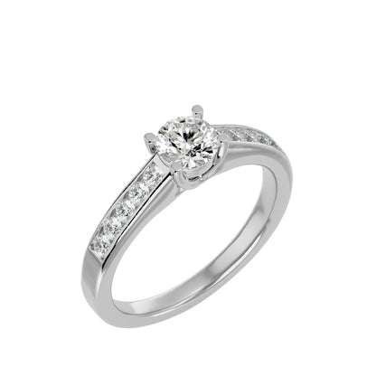 Naledi channel setting diamond engagement ring