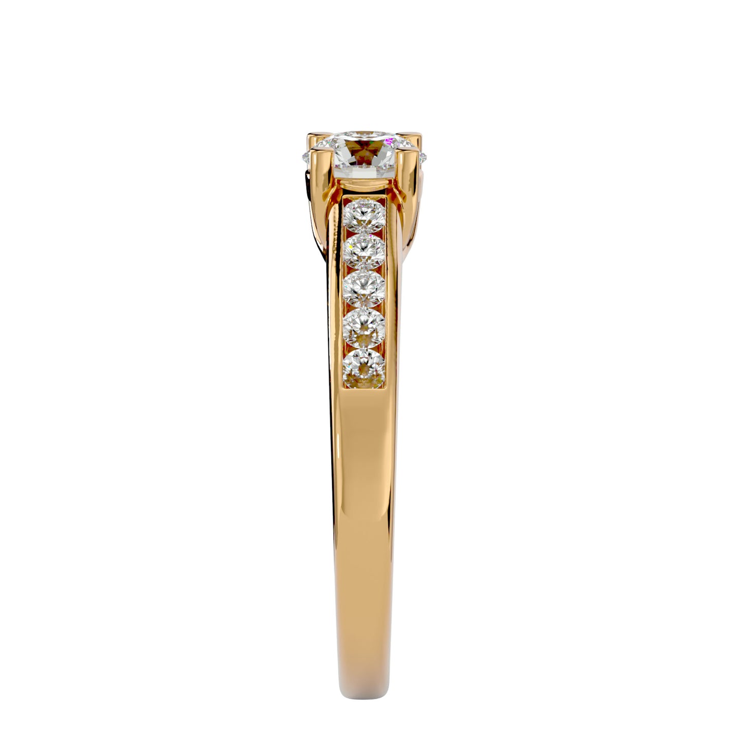 Naledi channel setting diamond engagement ring