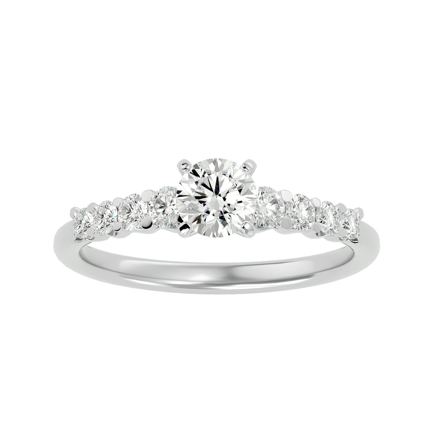 Indah side diamond engagement ring