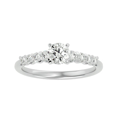 Indah side diamond engagement ring