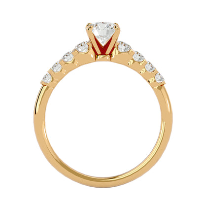 Indah side diamond engagement ring