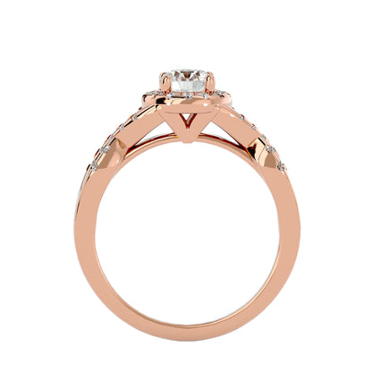 Raisa halo diamond engagement ring