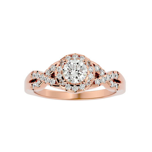 Raisa halo diamond engagement ring