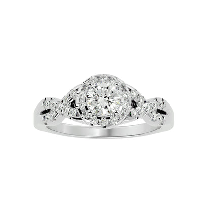 Raisa halo diamond engagement ring