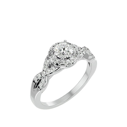 Raisa halo diamond engagement ring