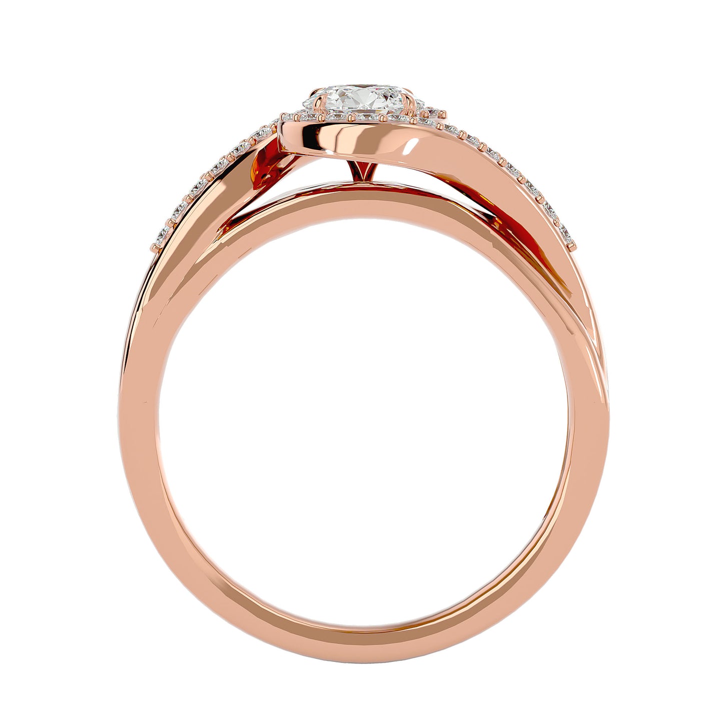 Maya bypass diamond engagement ring