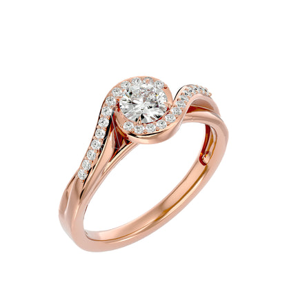 Maya bypass diamond engagement ring