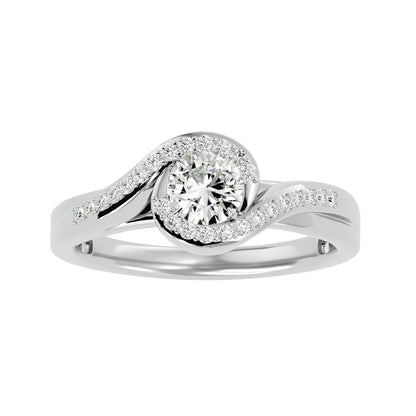 Maya bypass diamond engagement ring